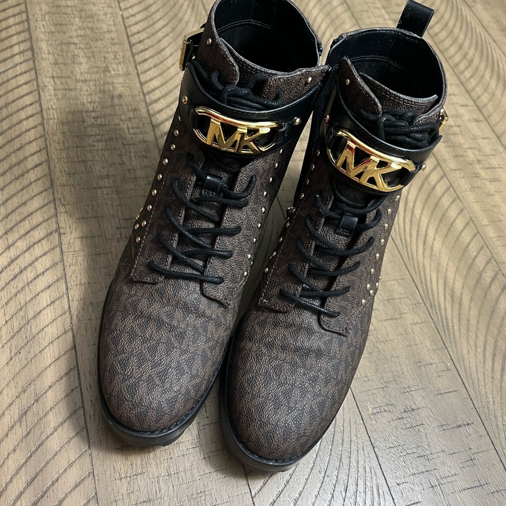 Michael Kors Kincaid Lace Up Boot, Signature Print